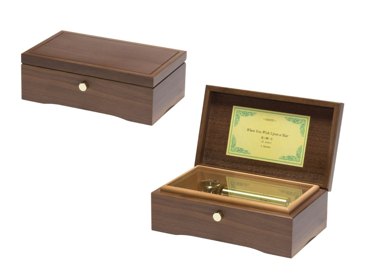 ORPHEUS 50-note music box, standard walnut case
