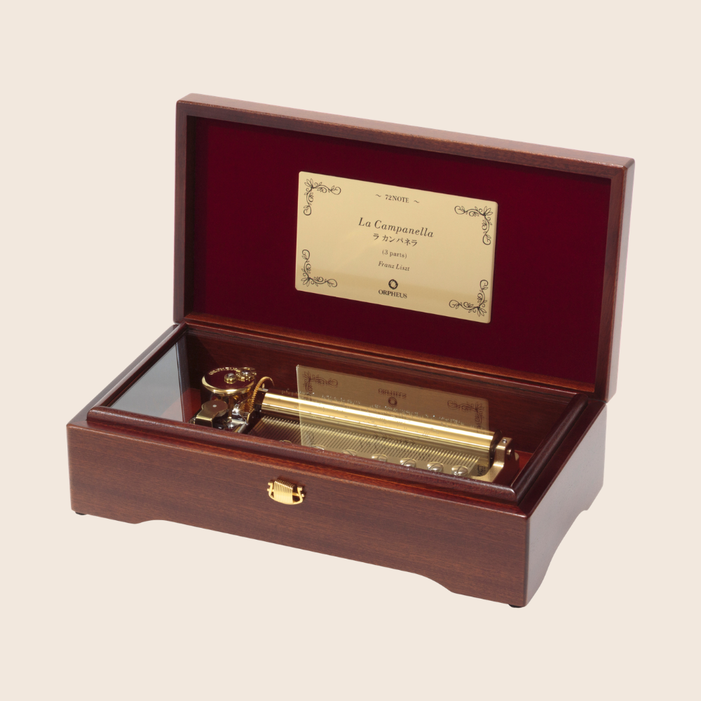 ORPHEUS 72-note music box in mahogany case EX307