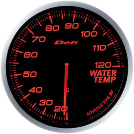 Defi ADVANCE BF water temperature gauge, amber red